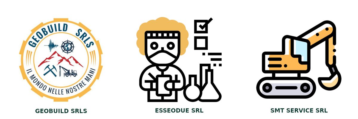 Loghi di GeoBuild SRLS, Esseodue SRL e SMT Service SRL