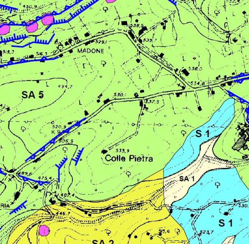 Estratto di carta geologica