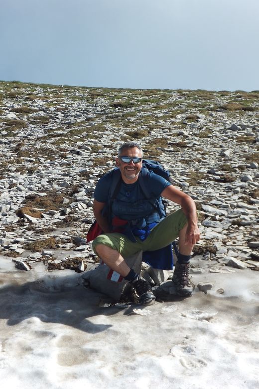 Il dott. Claudio Sanacori in montagna