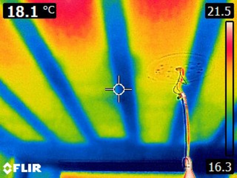 Immagine termografica di un solaio